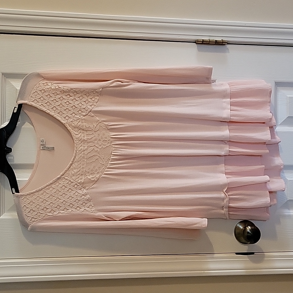 Pink Blush New Directions Blouse 3/4 Sleeve